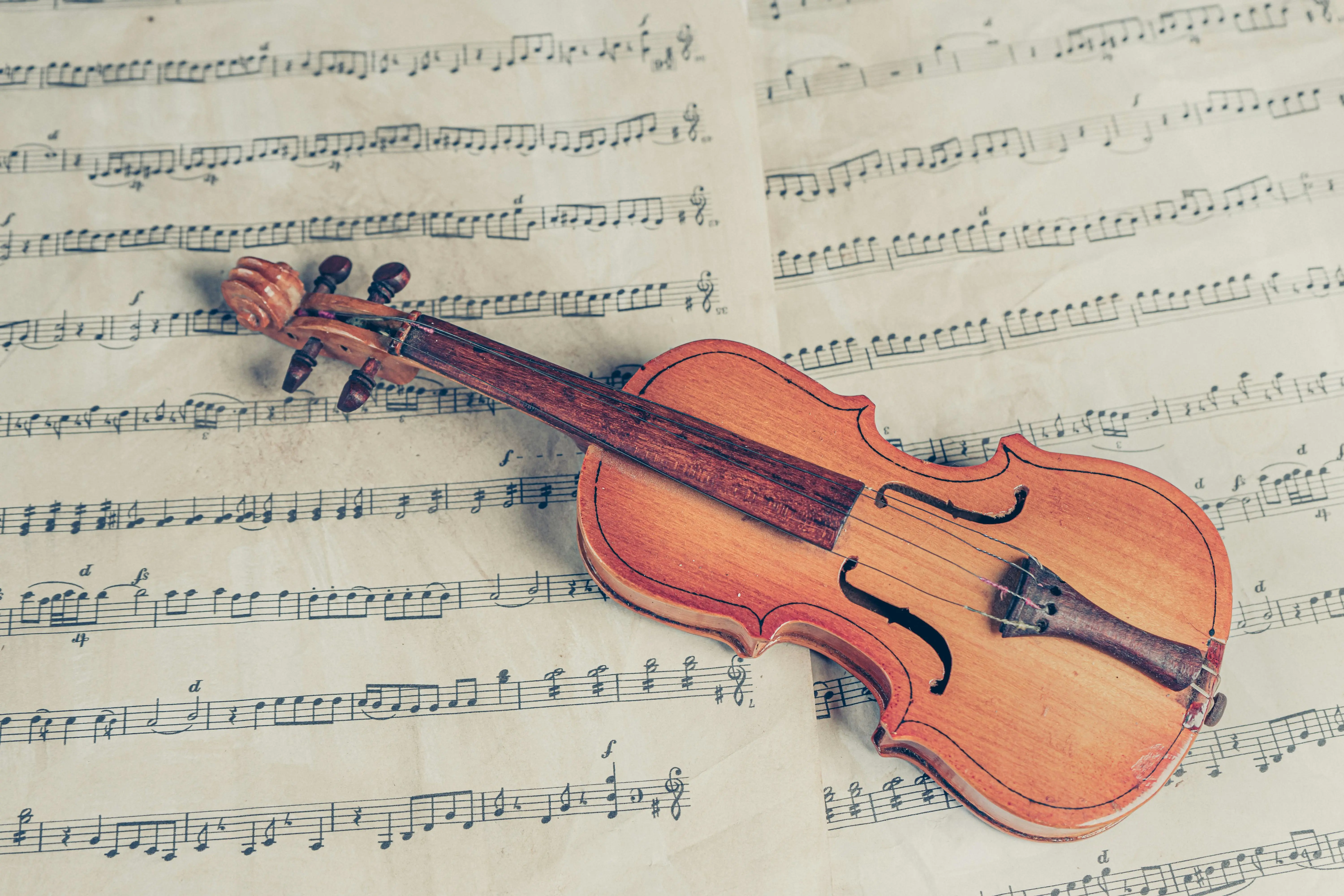 Mila performing violin